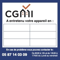 Étiquette ENTRETIEN APPAREIL - Lot de 2000 ex