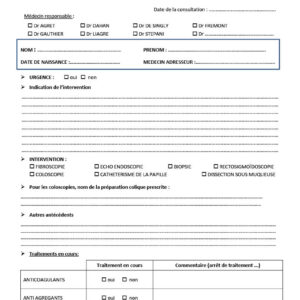 PECEND-0006-01 Fiche navette d'endoscopie par 500 ex