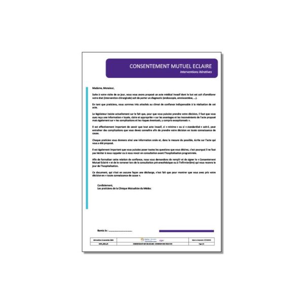 LIASSE HOSPITALISATION Opérations ITERATIVES par 100 ex (Comprend 6 documents) – Image 6