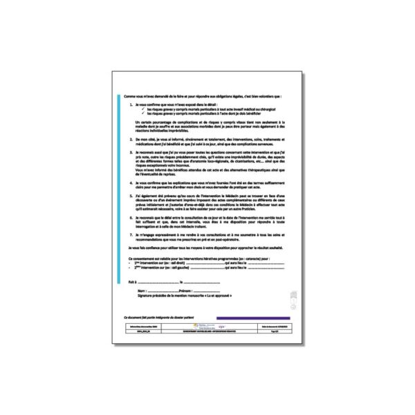 LIASSE HOSPITALISATION Opérations ITERATIVES par 100 ex (Comprend 6 documents) – Image 7