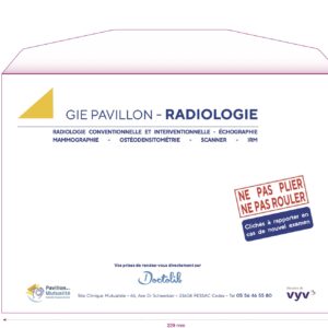 Enveloppes (RADIO) 162X229 mm - DOCTOLIB - par 500 ex