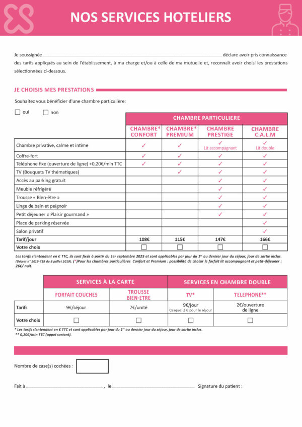 ENR-ADM-011 <br> Fiche de préadmission MATERNITÉ par 100 ex – Image 2
