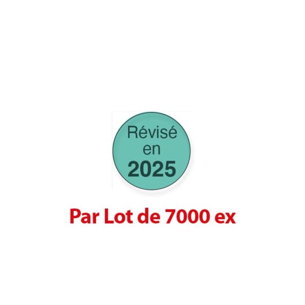 Pastille "Révisé en 2025" Lot de 7000 ex