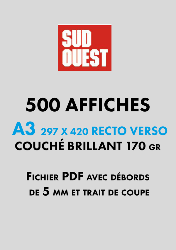 AFFICHES A3 par 500 ex