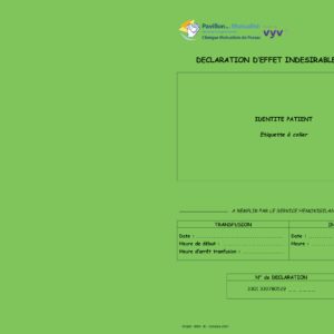 MQGR_0093_00 (AP) Déclaration d'effet indésirable receveur par 50 ex